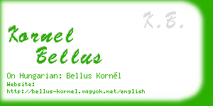 kornel bellus business card
